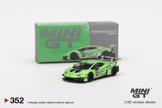 Mini GT 352 Lamborghini Huracan GT3 Evo Presentation MGT00352-L 1/64 Diecast