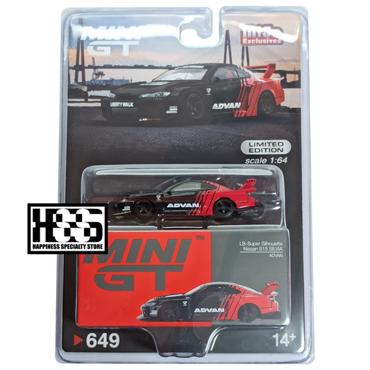 Mini GT 649 LB Super Silhouette Nissan S15 Silvia Advan 2024 MiJo Exclusive