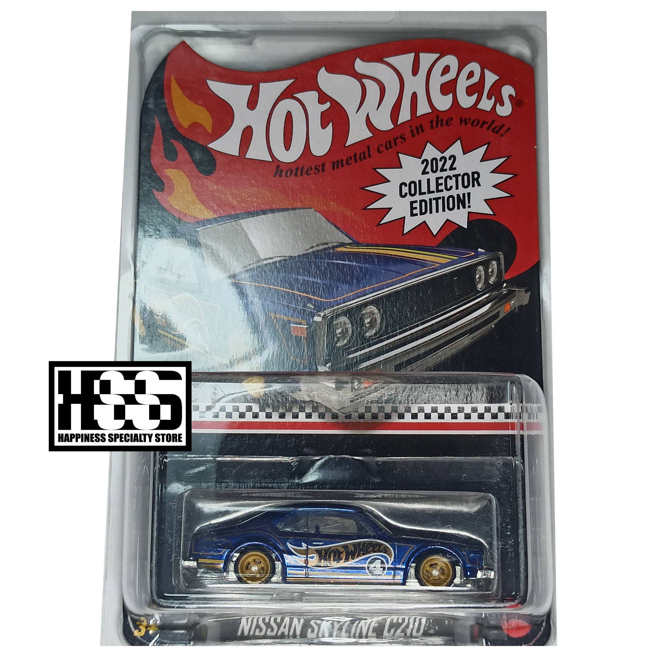 Hot Wheels Nissan Skyline C210 Spectraflame Blue 2022 Collector Editio –  Happiness Specialty Store